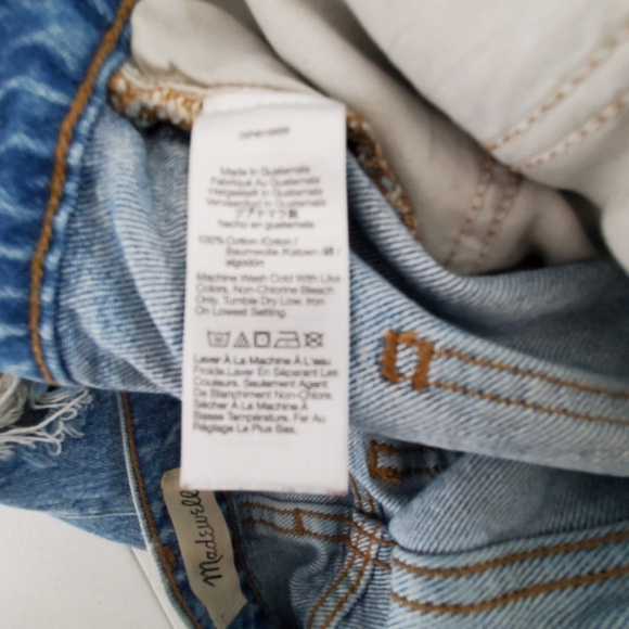 Madewell Dad Jean Jeans Size 30 Distressed Cotton Denim Slouchy Grunge Fall - Picture 13 of 16